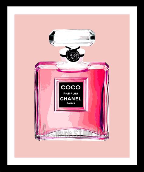 custome printed chanel perfume|Chanel perfume prints for sale.